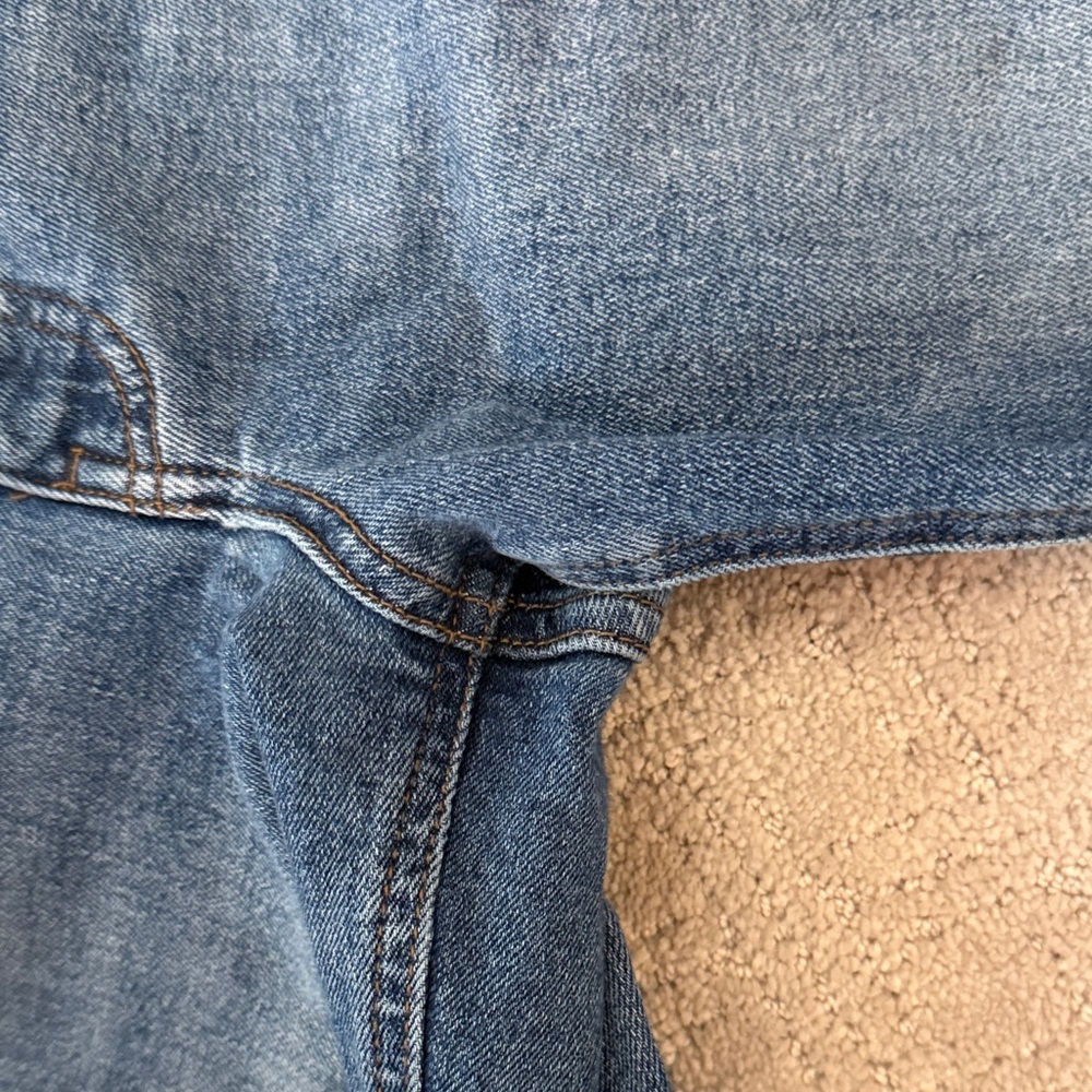 Kut from the Kloth Distressed Blue Ankle Jeans - Picture 3 of 5